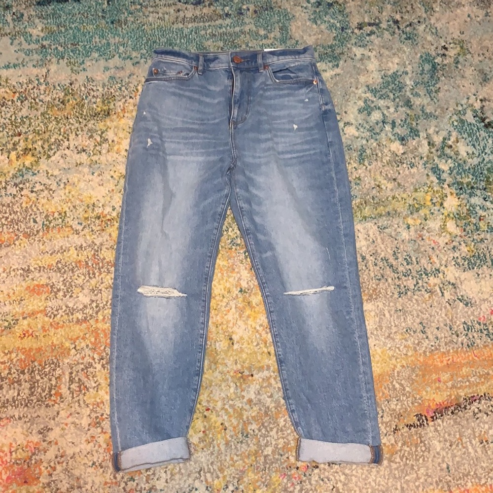Petite high rise slim pocket boyfriend jeans - Picture 2 of 4